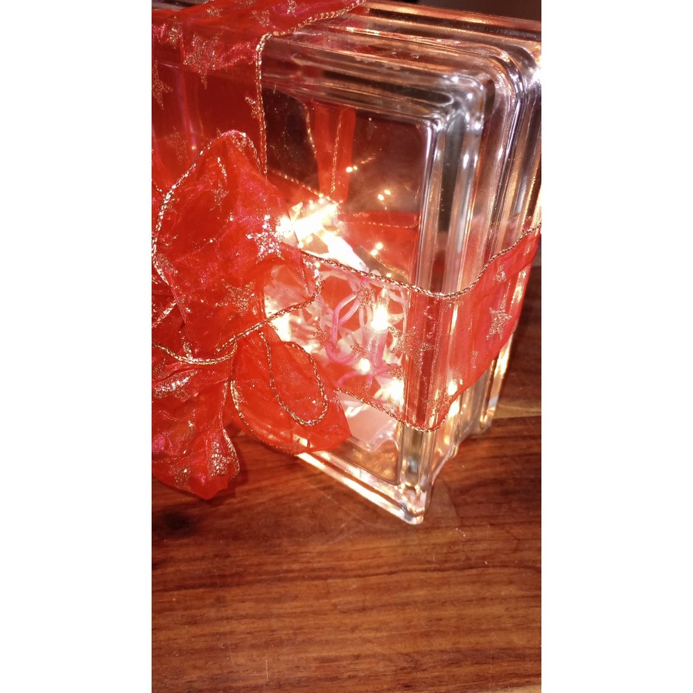 Vintage Glass Ice Cube with Lights